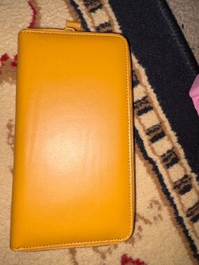 Yellow Zip Wallet Clutch new